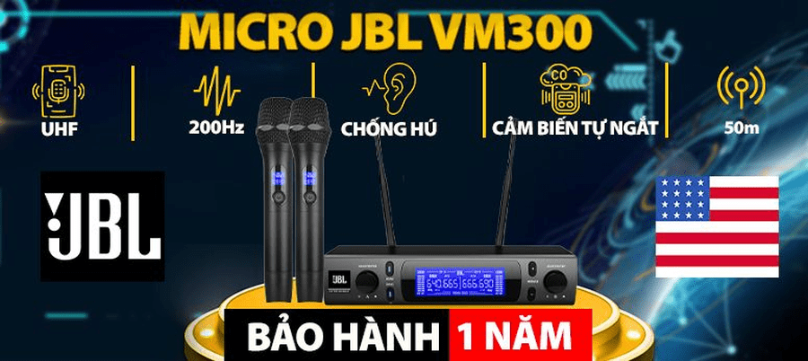 Micro JBL VM300 có thiết kế hiện đại