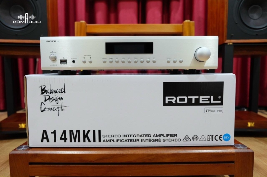 Hình ảnh chụp thực tế Amply nghe nhạc ROTEL A14 MKII tại Bờm Audio