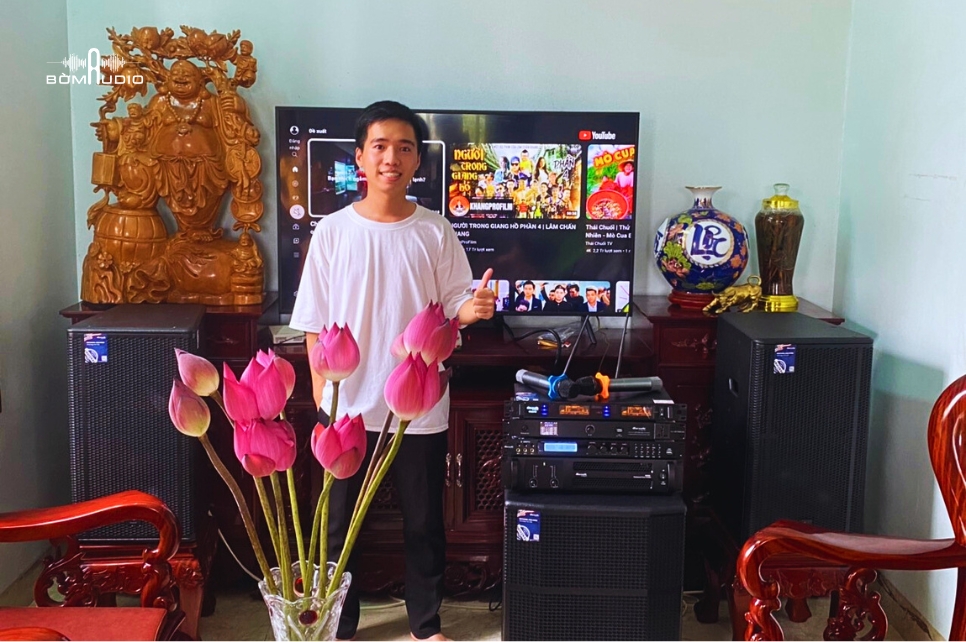 Lắp đặt bàn giao Combo Karaoke cho Chú Tuyến tại Trực Ninh - Nam Định